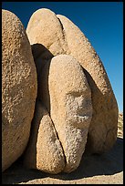 Sphynx-shaped boulder. Joshua Tree National Park ( color)