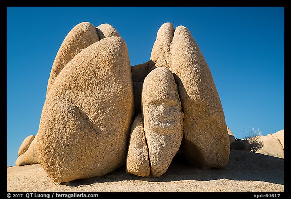 Rocks with Sphynx head. Joshua Tree National Park (color)