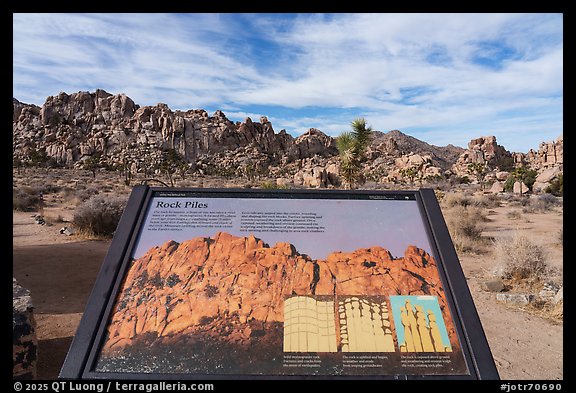 Rock Piles interpretive sign. Joshua Tree National Park (color)