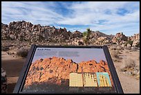 Rock Piles interpretive sign. Joshua Tree National Park ( color)