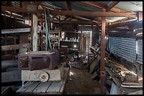 Inside machine shed, Keys Ranch. Joshua Tree National Park ( color)