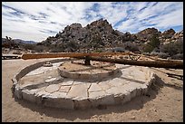 Oxen pulled mill used to crush ore during gold extraction, Keys Ranch. Joshua Tree National Park ( color)