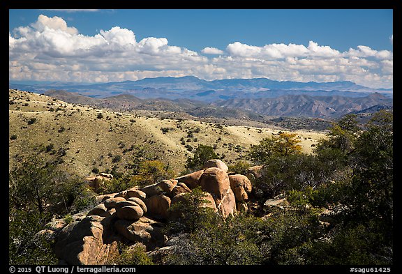 Boulders, Rincon Mountains foothills. Saguaro National Park (color)