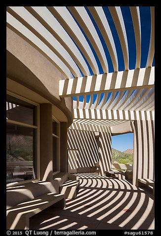 Red Hills Visitor Center and shadows. Saguaro National Park (color)