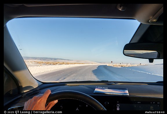 Windshield view, Dunes Drive. White Sands National Park (color)