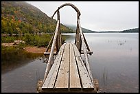 Footbridge, Jordan Pond. Acadia National Park, Maine, USA.