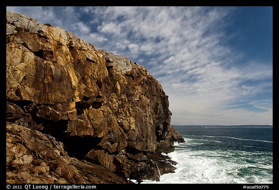 Tall granite headland. Acadia National Park (color)