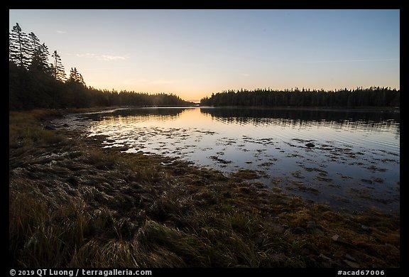 West Pond at sunrise, Schoodic Peninsula. Acadia National Park (color)