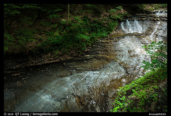 Bridal Veil Falls with low flow, Bedford Reservation. Cuyahoga Valley National Park (color)