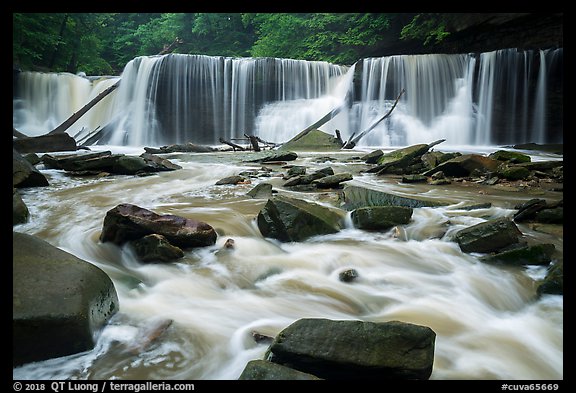 Great Falls, high flow, Bedford Reservation. Cuyahoga Valley National Park (color)