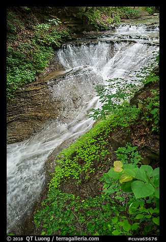 Bridal Veil Falls, high flow, Bedford Reservation. Cuyahoga Valley National Park (color)