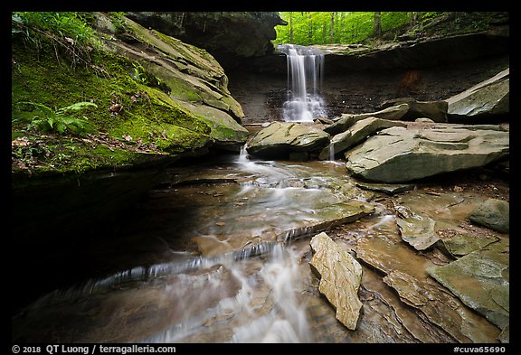 Blue Hen Falls from the bottom. Cuyahoga Valley National Park (color)