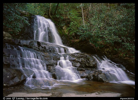 Laurel Falls, Tennessee. Great Smoky Mountains National Park (color)