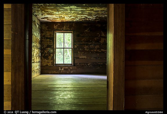 Room in Caldwell House, Big Cataloochee, North Carolina. Great Smoky Mountains National Park, USA.