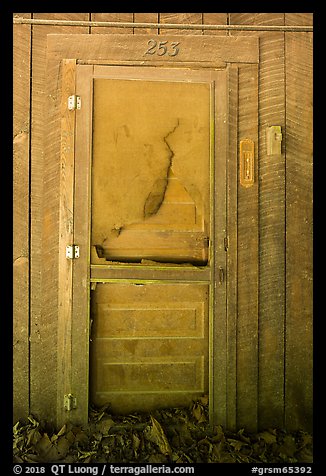 Door near Palmer House, Little Cataloochee, North Carolina. Great Smoky Mountains National Park, USA.