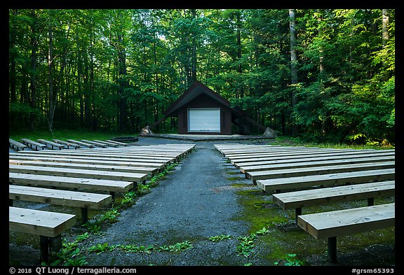 Amphitheater, Elkmont Campground, Tennessee. Great Smoky Mountains National Park, USA.