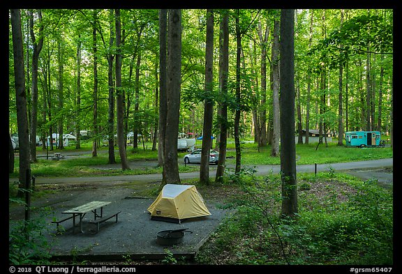 Elkmont Campground, Tennessee. Great Smoky Mountains National Park, USA.