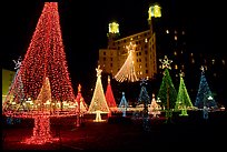 Christmas illuminations in front of the Arlington Hotel. Hot Springs, Arkansas, USA ( color)