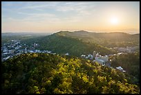 Looking west from Hot Springs Mountain Tower, spring sunset. Hot Springs National Park ( color)