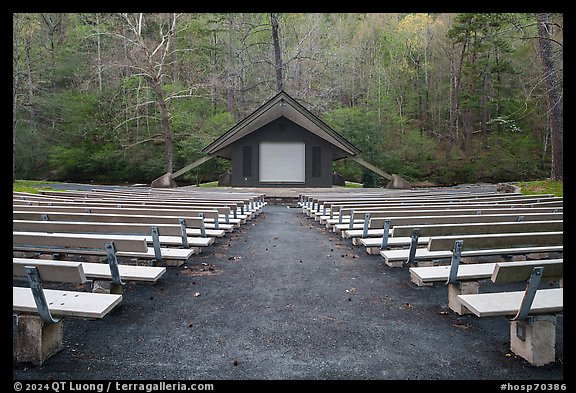 Amphitheater, Gulpha Gorge Campground. Hot Springs National Park (color)