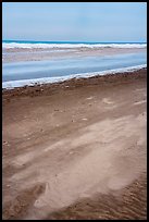 Sand beach, and ice in winter. Indiana Dunes National Park ( color)