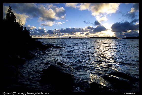 Sunrise near Rock Harbor. Isle Royale National Park, Michigan, USA.