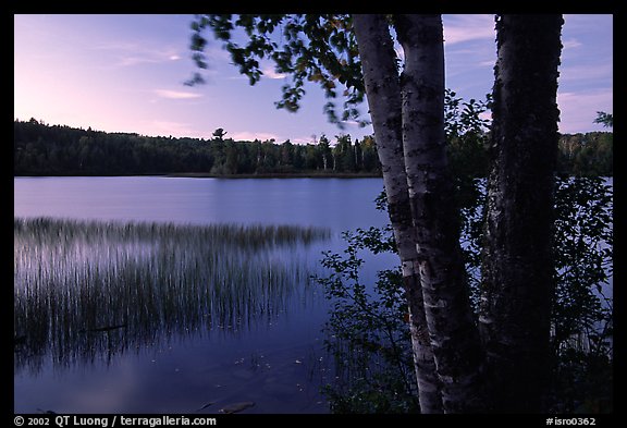 West Chickenbone lake at dusk. Isle Royale National Park (color)