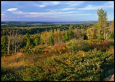 Lake Ojibway from Greenstone ridge in autumn. Isle Royale National Park, Michigan, USA.
