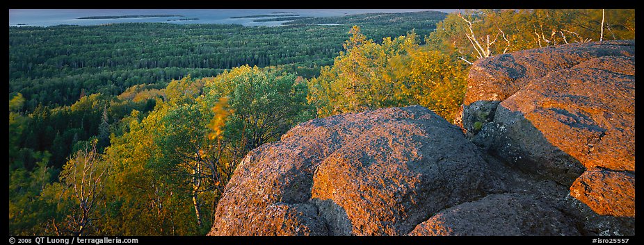 Rocky outcrop with last light. Isle Royale National Park (color)