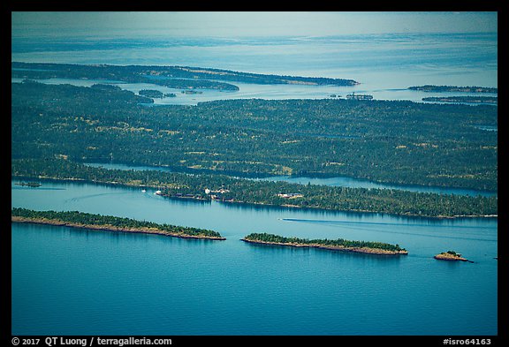 Aerial View of Rock Harbor. Isle Royale National Park, Michigan, USA.