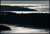 Ridges and water glitter from Louise Lookout. Isle Royale National Park ( color)