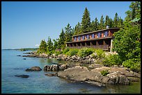 Guest units, Rock Harbor Lodge. Isle Royale National Park, Michigan, USA.