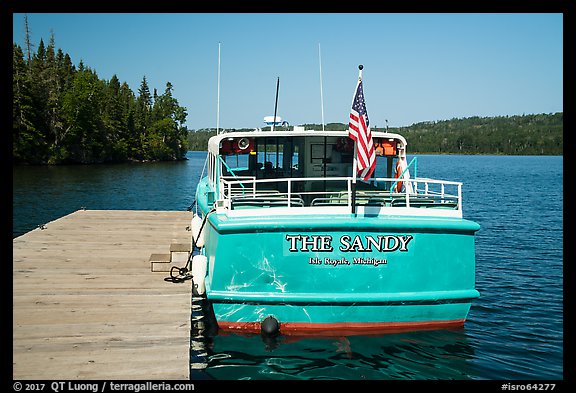 Tour boat Sandy. Isle Royale National Park, Michigan, USA.