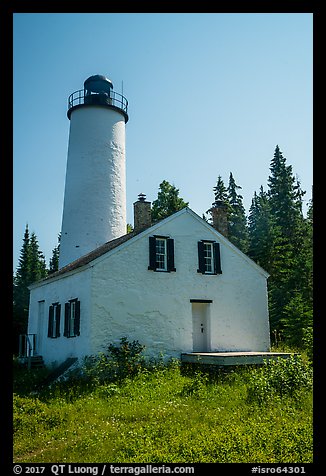 Close view of Rock Harbor Lighthouse. Isle Royale National Park (color)