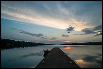 Dock and Moskey Basin, sunrise. Isle Royale National Park ( color)