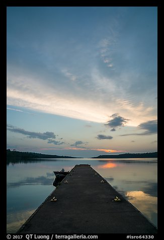 Moskey Basin dock, sunrise. Isle Royale National Park (color)