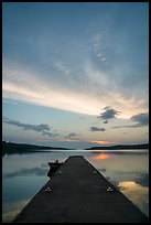 Moskey Basin dock, sunrise. Isle Royale National Park ( color)