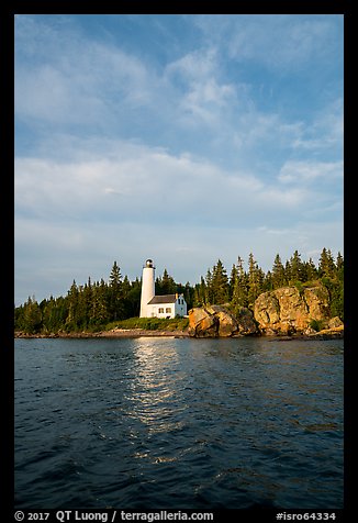 Rock Harbor Lighthouse 1855. Isle Royale National Park, Michigan, USA.