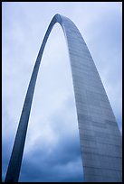 St Louis Arch and cloudy skies. Gateway Arch National Park ( color)
