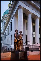 Old Courthouse with statue of Dred and Harriet Scott. Gateway Arch National Park ( color)