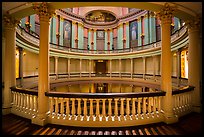 Elaborately decorated interior of Old Courthouse rotunda. Gateway Arch National Park ( color)