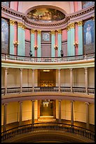 Old Courthouse rotunda with columns in diverse styles. Gateway Arch National Park ( color)