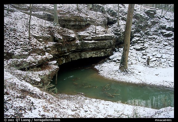 Styx resurgence in winter. Mammoth Cave National Park (color)