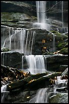 Stream cascading over limestone rocks. Mammoth Cave National Park, Kentucky, USA. (color)