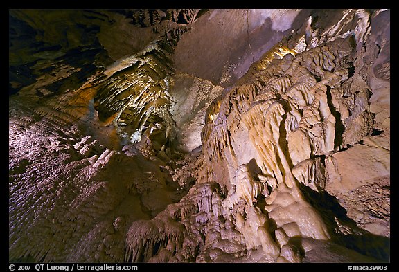 Flowstone, Frozen Niagara. Mammoth Cave National Park (color)