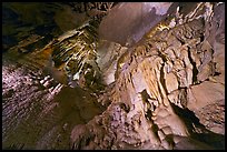 Flowstone, Frozen Niagara. Mammoth Cave National Park, Kentucky, USA. (color)