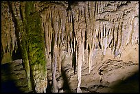Stalactites detail, Frozen Niagara. Mammoth Cave National Park, Kentucky, USA. (color)