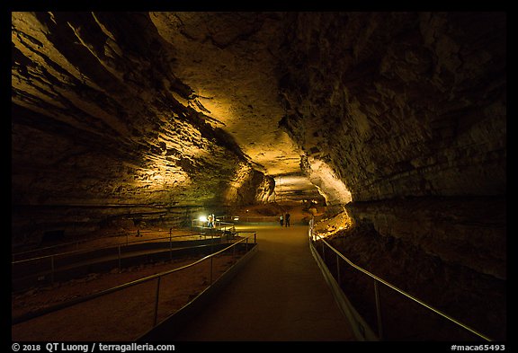 Cave passageway near historic entrance. Mammoth Cave National Park (color)