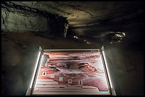 Cave creation Interpretive sign. Mammoth Cave National Park, Kentucky, USA.
