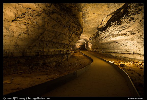 Path in cave. Mammoth Cave National Park, Kentucky, USA.